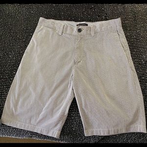 Blue and white stripped banana republic shorts